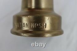 Lot of 2 Cast Brass Fire Hose Nozzles'2 Powhatan NPSH' 12 + 11 Unmarked