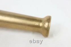 Lot of 2 Cast Brass Fire Hose Nozzles'2 Powhatan NPSH' 12 + 11 Unmarked