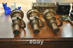 Lot of 3 Antique W. D. Allen Mfg Co Chicago Solid Brass Fire Hose Nozzles USA