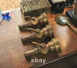 Lot of 3 Antique W. D. Allen Mfg Co Chicago Solid Brass Fire Hose Nozzles USA