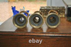 Lot of 3 Antique W. D. Allen Mfg Co Chicago Solid Brass Fire Hose Nozzles USA