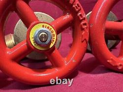 Lot of 3 Brass Fire Hose Fire Hydrant 1 1/2 Angle Valve #8