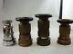 Lot Of 4 Brass And Stainless Steel Fire Hose Nozzles