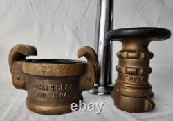 Lot of Vintage Fire Fighter Hose Nozzle Fighting Equipment