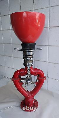 MCM Lamp Industrial Elkhart 2 handled Nozzle Firehose converted to Lamp Pop Art