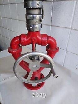 MCM Lamp Industrial Elkhart 2 handled Nozzle Firehose converted to Lamp Pop Art