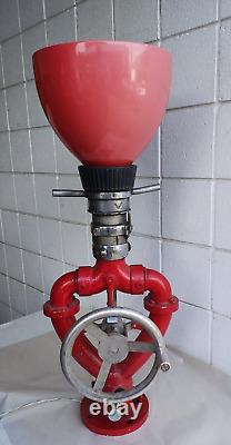 MCM Lamp Industrial Elkhart 2 handled Nozzle Firehose converted to Lamp Pop Art