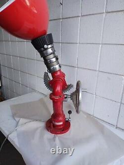 MCM Lamp Industrial Elkhart 2 handled Nozzle Firehose converted to Lamp Pop Art