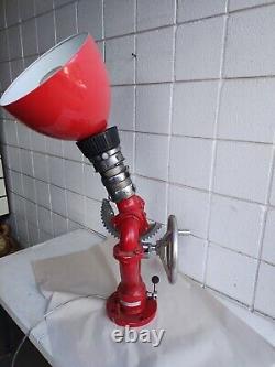 MCM Lamp Industrial Elkhart 2 handled Nozzle Firehose converted to Lamp Pop Art