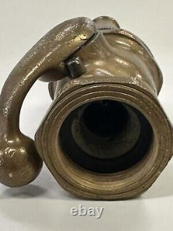 MFD by AJ Morse and Son Inc. Brass Fireman Fire Hose Nozzle. Extremely Rare