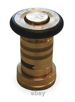 MOON AMERICAN 520-1011 Fire Hose Nozzle, Twist, Brass 6ANV2