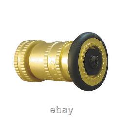 MOON AMERICAN 7171-1511 Fire Hose Nozzle, Twist, Brass 6ANW3