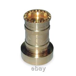 MOON AMERICAN BRN151NST Fire Hose Nozzle, Twist, Brass 2LYW7