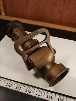 MOON AMERICAN Fire Hose Nozzle, Brass. (Bin73)