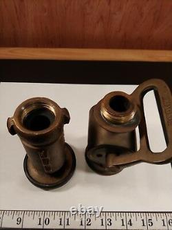 MOON AMERICAN Fire Hose Nozzle, Brass. (Bin73)