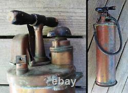 Maybe 1st MODEL A PYRENE Copper FIRE EXTINGUISHER withGAUGE Hose Nozzle