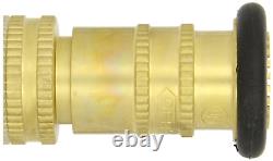 Moon 7171-1521 Brass Fire Hose Nozzle, Industrial Fog, 85 Gpm, 1-1/2 NH