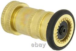 Moon 7171-1521 Brass Fire Hose Nozzle, Industrial Fog, 85 Gpm, 1-1/2 NH