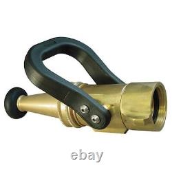 Moon American 526-1522 Fire Hose Nozzle, 1-1/2 In, Brass
