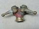 Morse Shut Off Nozzle Wye 3 Way Fire Man Fighter Hose Solid Brass With Ball Valves