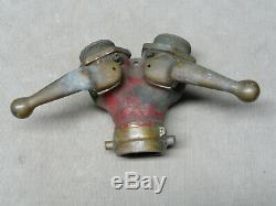 Morse Shut Off Nozzle Wye 3 Way Fire man Fighter Hose Solid Brass with Ball Valves