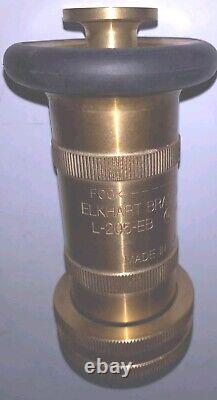 NEW Elkhart Brass L-205-EB 392M Firehose Spray Nozzle 1 1/2 Made In U. S. A