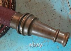 NICE! Elkhart MFG CO. 12-50 Vintage Brass Fire Department Hose Nozzle 30