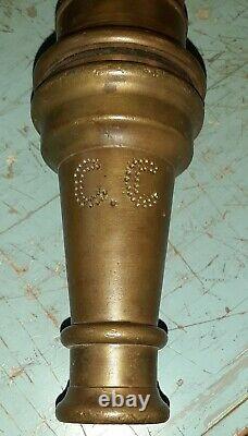 NICE! Elkhart MFG CO. 12-50 Vintage Brass Fire Department Hose Nozzle 30