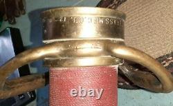 NICE! Elkhart MFG CO. 12-50 Vintage Brass Fire Department Hose Nozzle 30