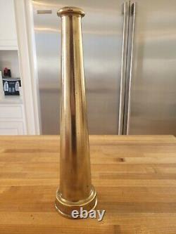 N. D. ALLEN MFG. CO. CHICAGO, U. S. A. SOLID Brass Fire Hose 15 Nozzle CLEAN