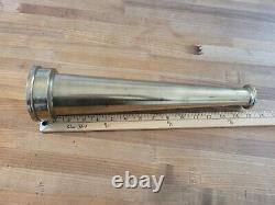 N. D. ALLEN MFG. CO. CHICAGO, U. S. A. SOLID Brass Fire Hose 15 Nozzle CLEAN