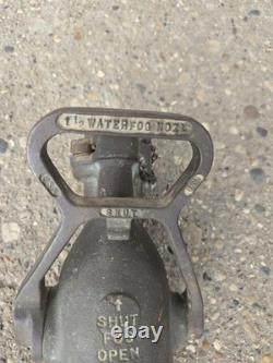 Navy 1 1/2 Solid Brass Fog Nozzle Fire Hose Military Possibly Akron Wwii Usn