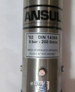 New Awg/ Ansul Heavy Foam Fire Nozzle With Shutoff S2 Din 14366 5-bar 52gpm