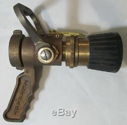 New Elkhart Sfl-gn-95 Cast Brass Fire Hose Nozzle 95-gpm 1.5 Pistol Grip