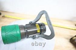 Nice Used Elkhart Brass Straight Fire Hose Dept. Nozzle Marked 95 With Pull Bar US