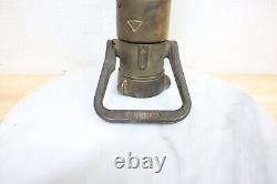 Nice Used Vintage Akron Brass 1-1/2 Solid Brass Fire Hose Nozzle Spray USA FD