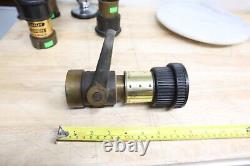 Nice Used Vintage John W. Moon Super Uni-Fog Brass Fire Hose Nozzle 1-1/2 USA