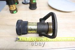 Nice Used Vintage John W. Moon Super Uni-Fog Brass Fire Hose Nozzle 1-1/2 USA