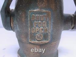 Nice Vintage, Rockwood Waterfog Big, Heavy, Brass, Fire Truck Hose Nozzle