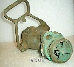 Nice Vintage, Rockwood Waterfog Big, Heavy, Brass, Fire Truck Hose Nozzle