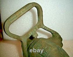 Nice Vintage, Rockwood Waterfog Big, Heavy, Brass, Fire Truck Hose Nozzle