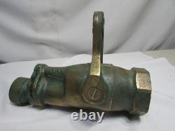 Nice Vintage, Rockwood Waterfog Big, Heavy, Brass, Fire Truck Hose Nozzle
