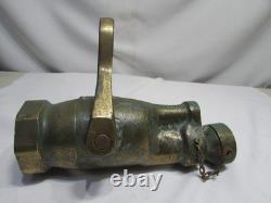 Nice Vintage, Rockwood Waterfog Big, Heavy, Brass, Fire Truck Hose Nozzle