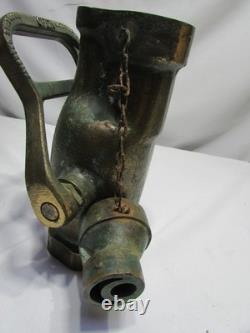 Nice Vintage, Rockwood Waterfog Big, Heavy, Brass, Fire Truck Hose Nozzle