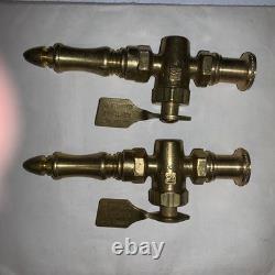 ONE Vintage Anderson Brass KANTLEAK Hartsville SC Marine Fire Nozzles 5.25L