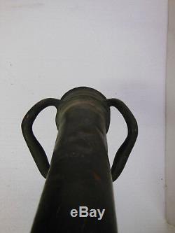 Old 24 long Tube Cast Metal FIRE HOSE NOZZLE with Handles Brass or Bronze antique