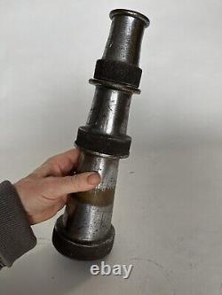 Old Adjustable Large #7 Fire Nozzle Long Vintage Antique Rare 3 Sizes Fire Hose