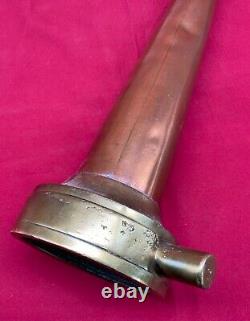 Old Brass & Copper Fire Nozzle 16 Long Unmarked Vintage Antique Rare