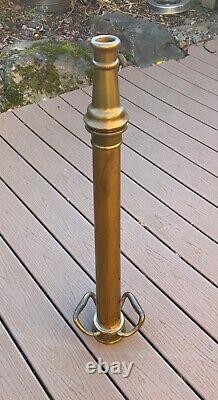 Old Brass & Copper Fire Nozzle 30 Long W. D. Allen Chicago 1929 RARE Handles