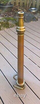 Old Brass & Copper Fire Nozzle 30 Long W. D. Allen Chicago 1929 RARE Handles